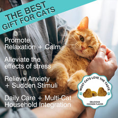 MNQAXZ cat calming treats chicken-flavor chews tempt cats to stay relaxed.