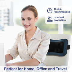 Mo Cuishle portable massager with straps for secure placement on a chair