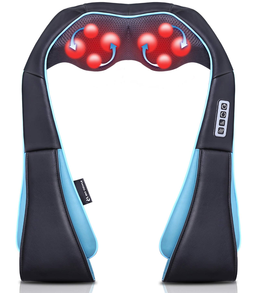 Mo Cuishle Shiatsu neck massager front view shows deep kneading for neck comfort at home.