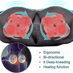 Mo Cuishle Shiatsu neck massager with heat function delivers soothing warmth.