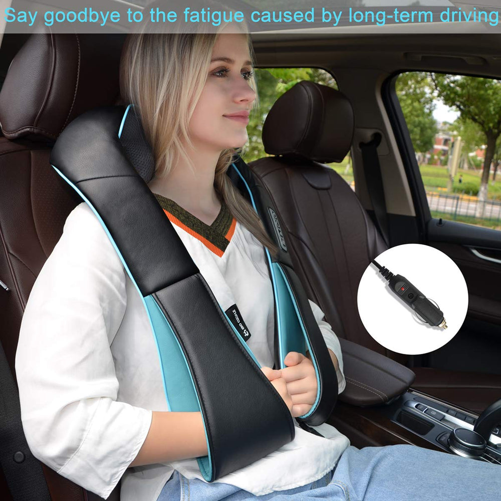Mo Cuishle Shiatsu neck massager portable design for home, office, or travel.