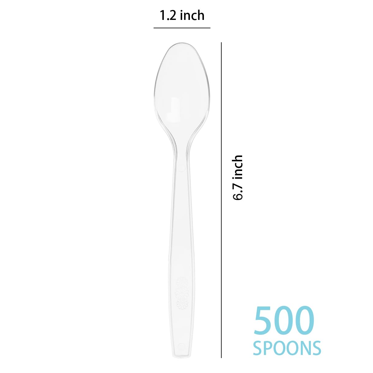MOACOCK bulk 500-count spoons perfect for parties and events.