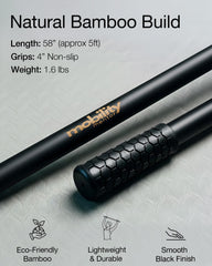 Mobility Mentor workout stick enables full-body stretching and functional training at home.
