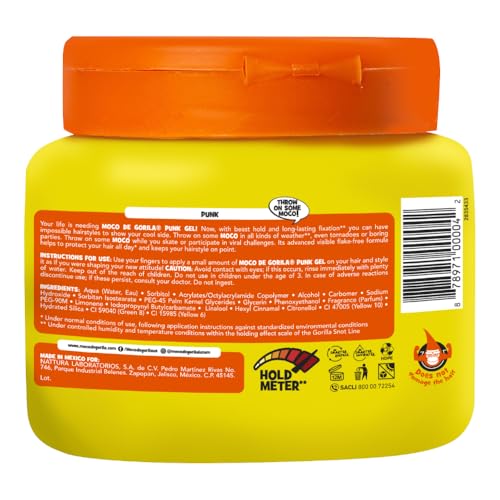 Moco de Gorila Punk gel being applied to wet hair for secure styling