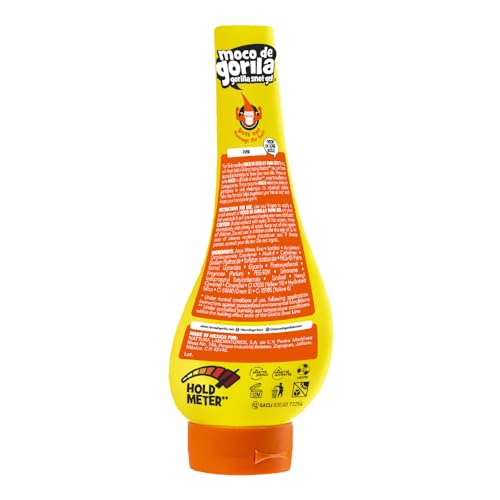 Moco de Gorila Punk gel on wet or dry hair maintains strong hold.
