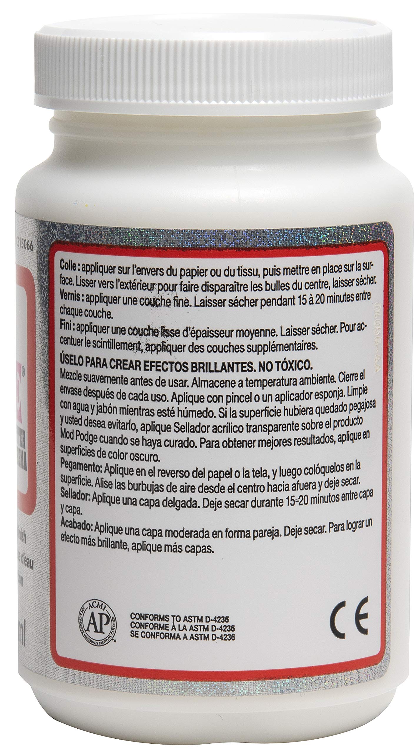 Shiny gloss finish adds sparkle and durable seal to crafts.