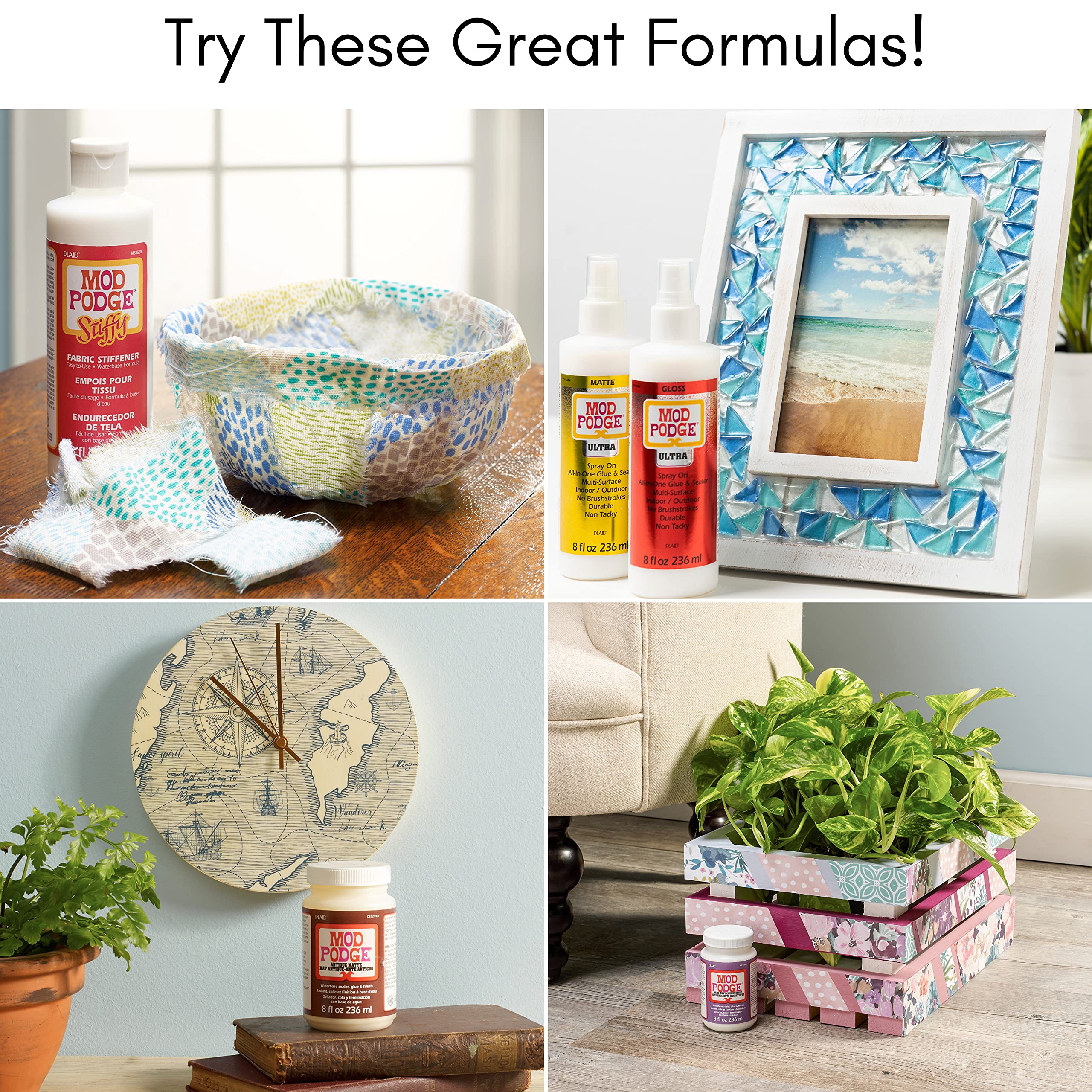 Mod Podge Gloss Clear Acrylic Sealer offers easy cleanup with upside-down nozzle maintenance.