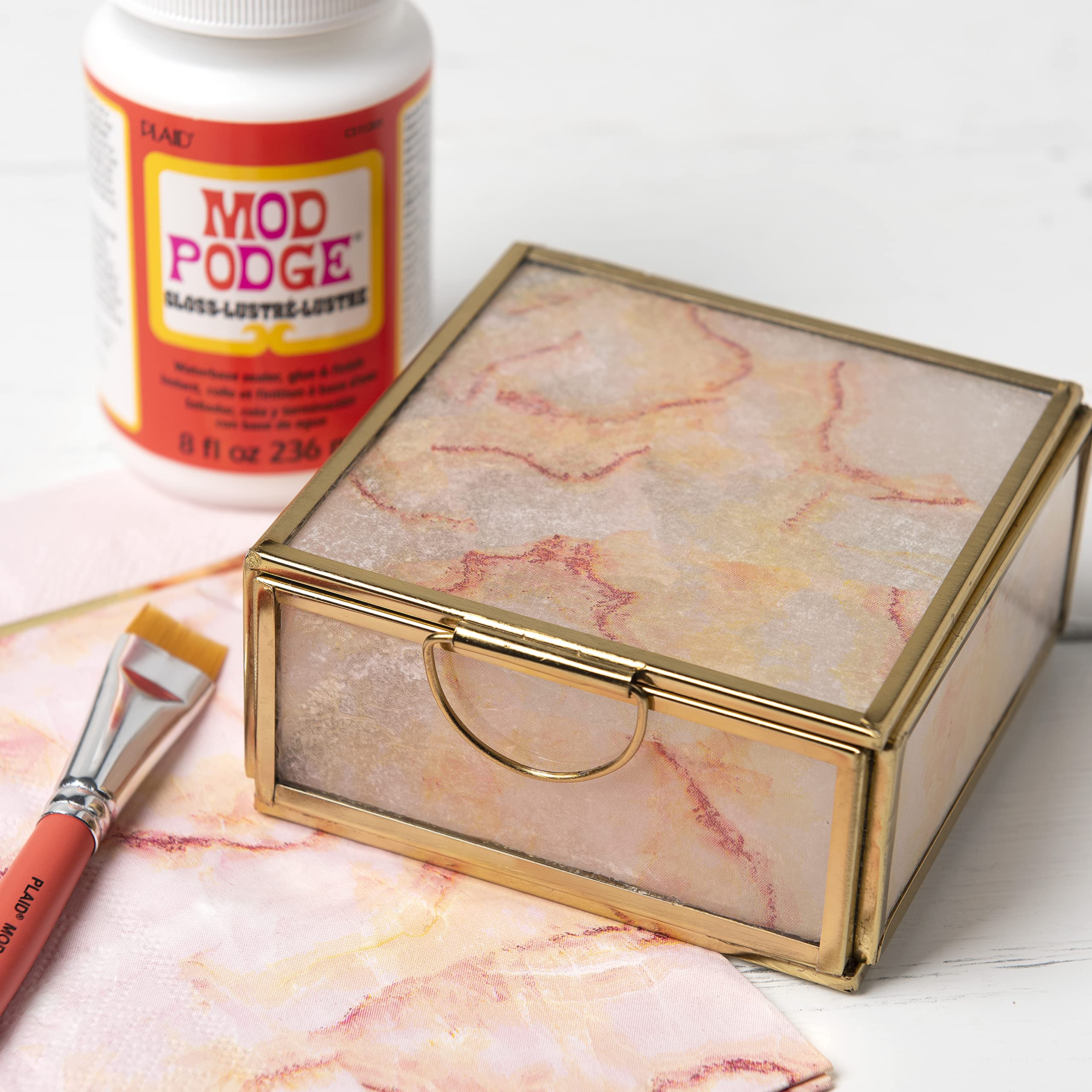 Easy cleanup of Mod Podge Gloss with soap and water