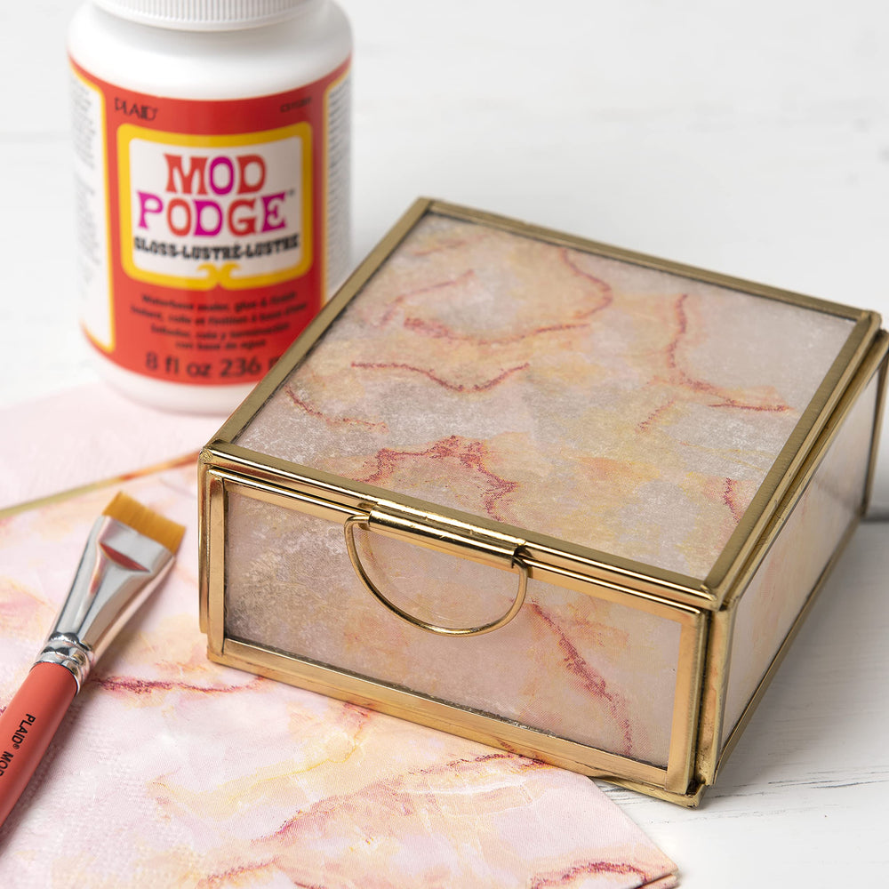 Easy cleanup of Mod Podge Gloss with soap and water