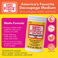 Mod Podge Matte label highlights USA-made quality for your projects