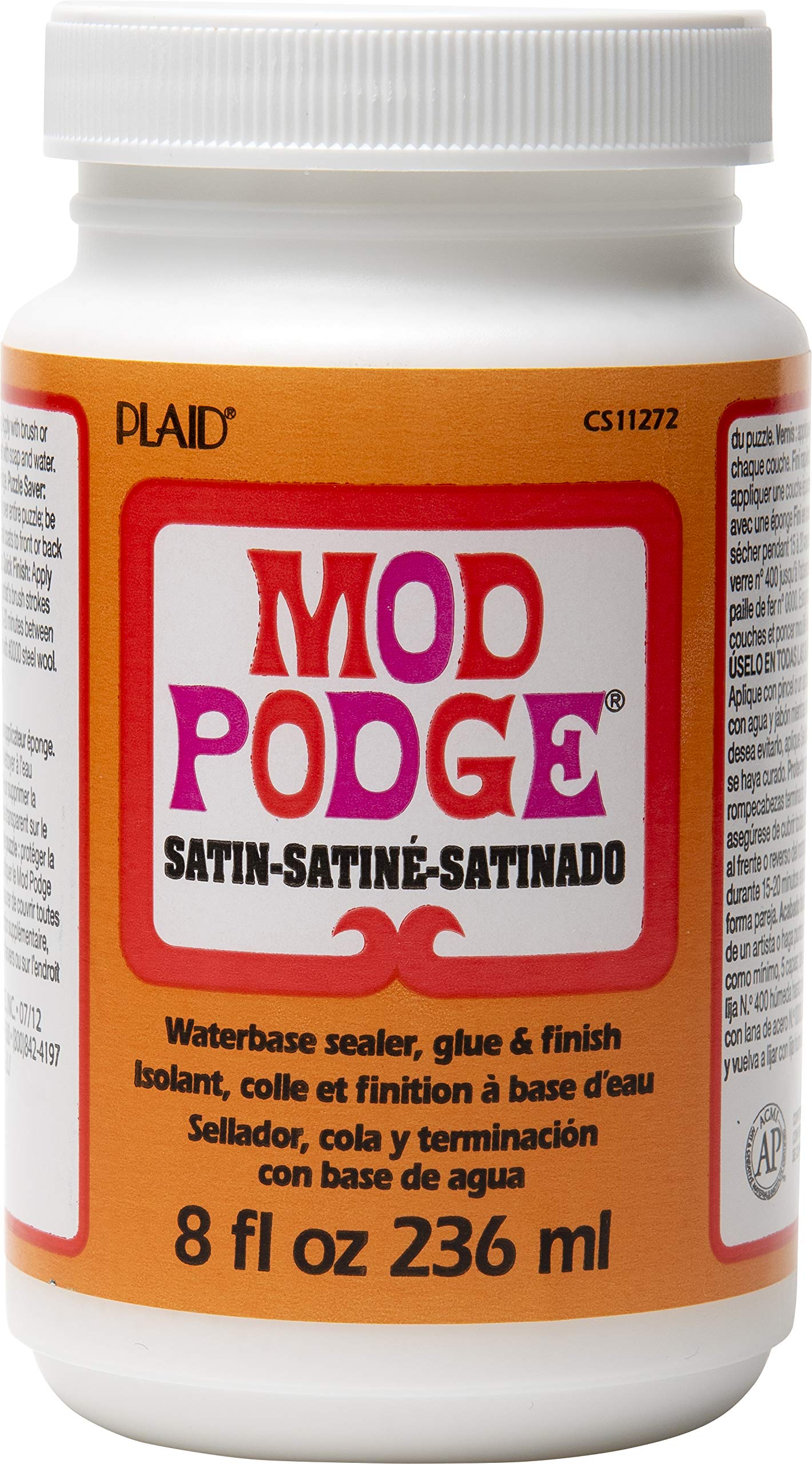 Close-up of satin finish on decoupage paper using Mod Podge PLCS11272.