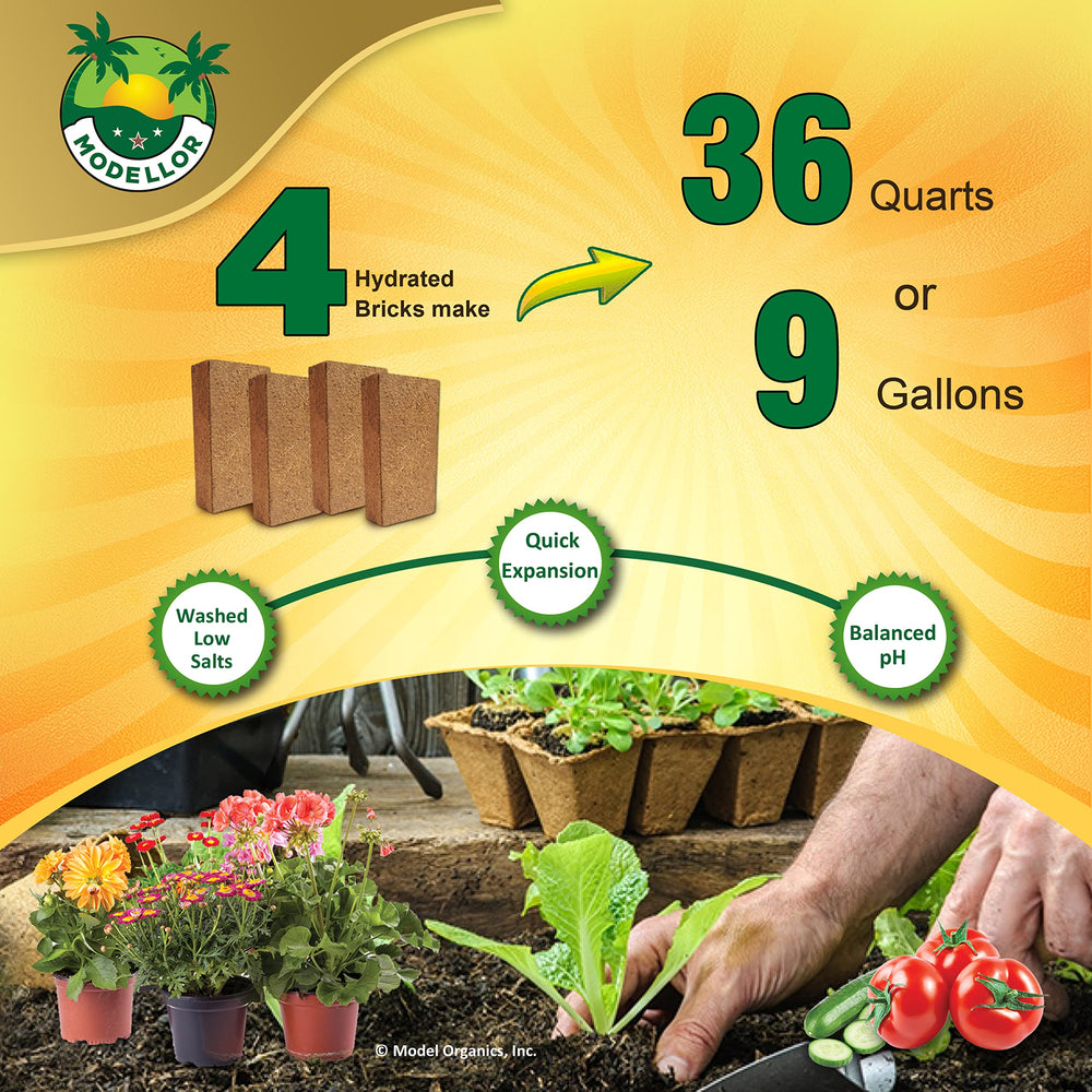 MODELLOR coco coir serves as all-in-one growing medium for garden and indoor plants