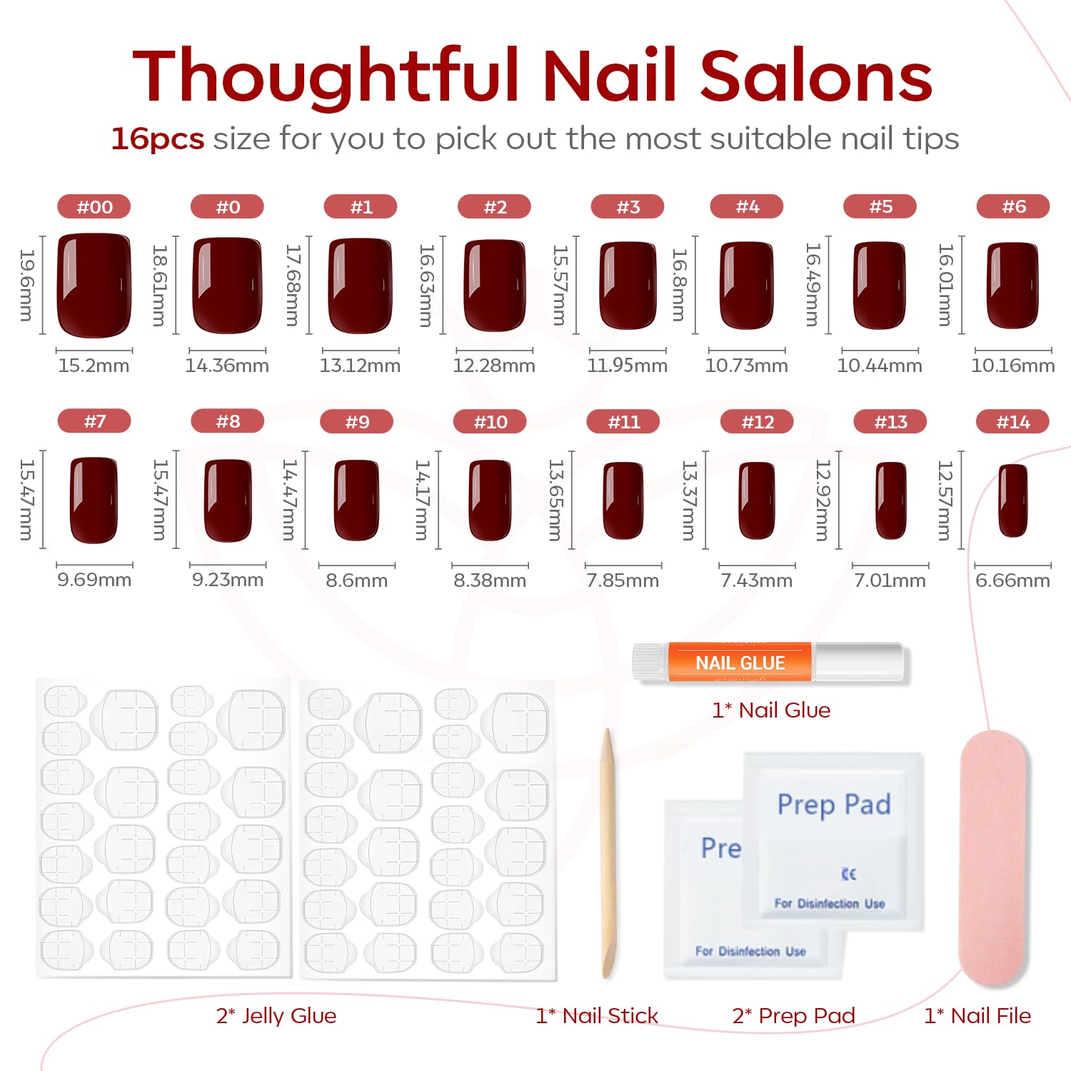 Modelones ABS durable fake nails for lasting wear and safe removal