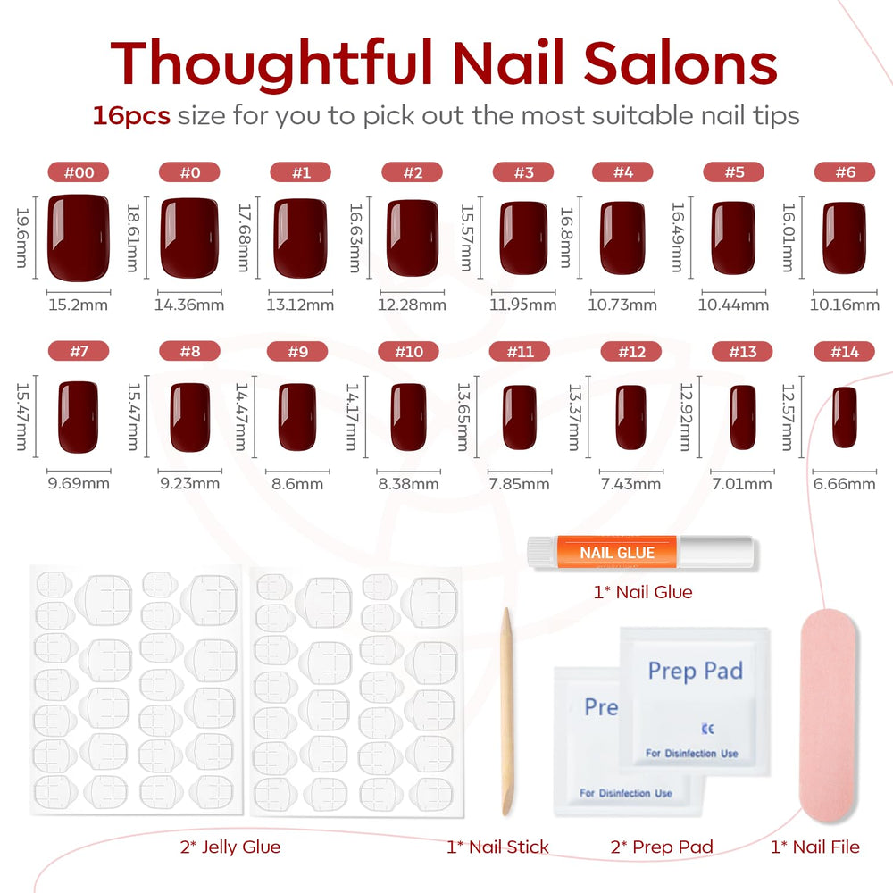 Modelones ABS durable fake nails for lasting wear and safe removal