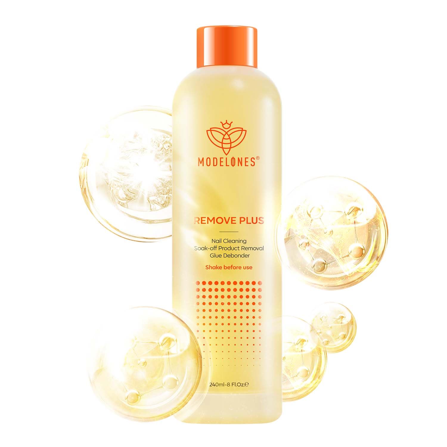 Modelones acetone remover bottle with lemon scent for fast removal