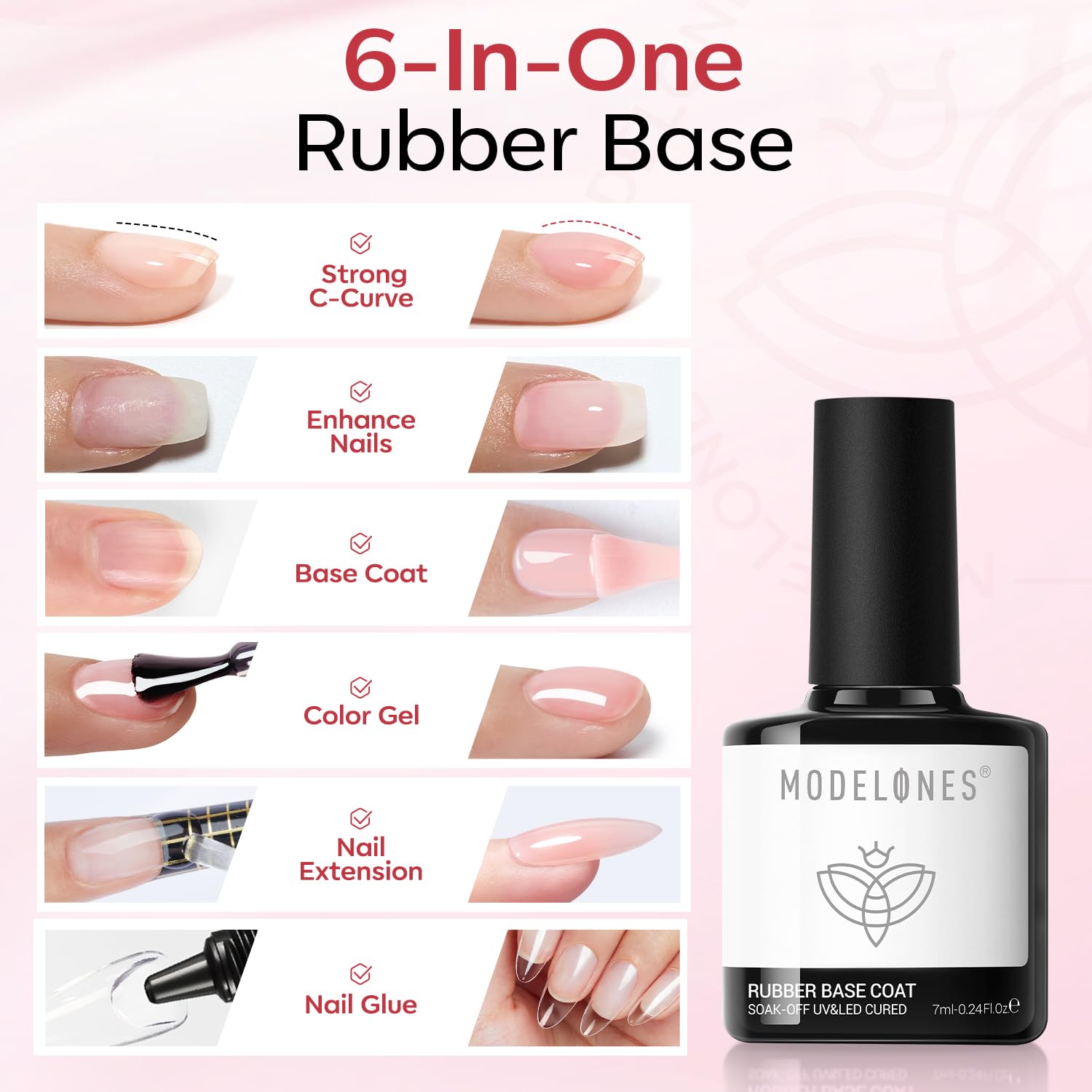 Modelones apex-building extension effect on natural nail curvature