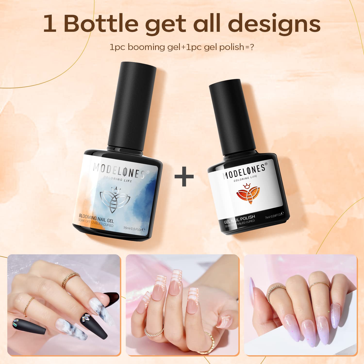 Modelones Blooming Gel watercolor effect producing soft color diffusion