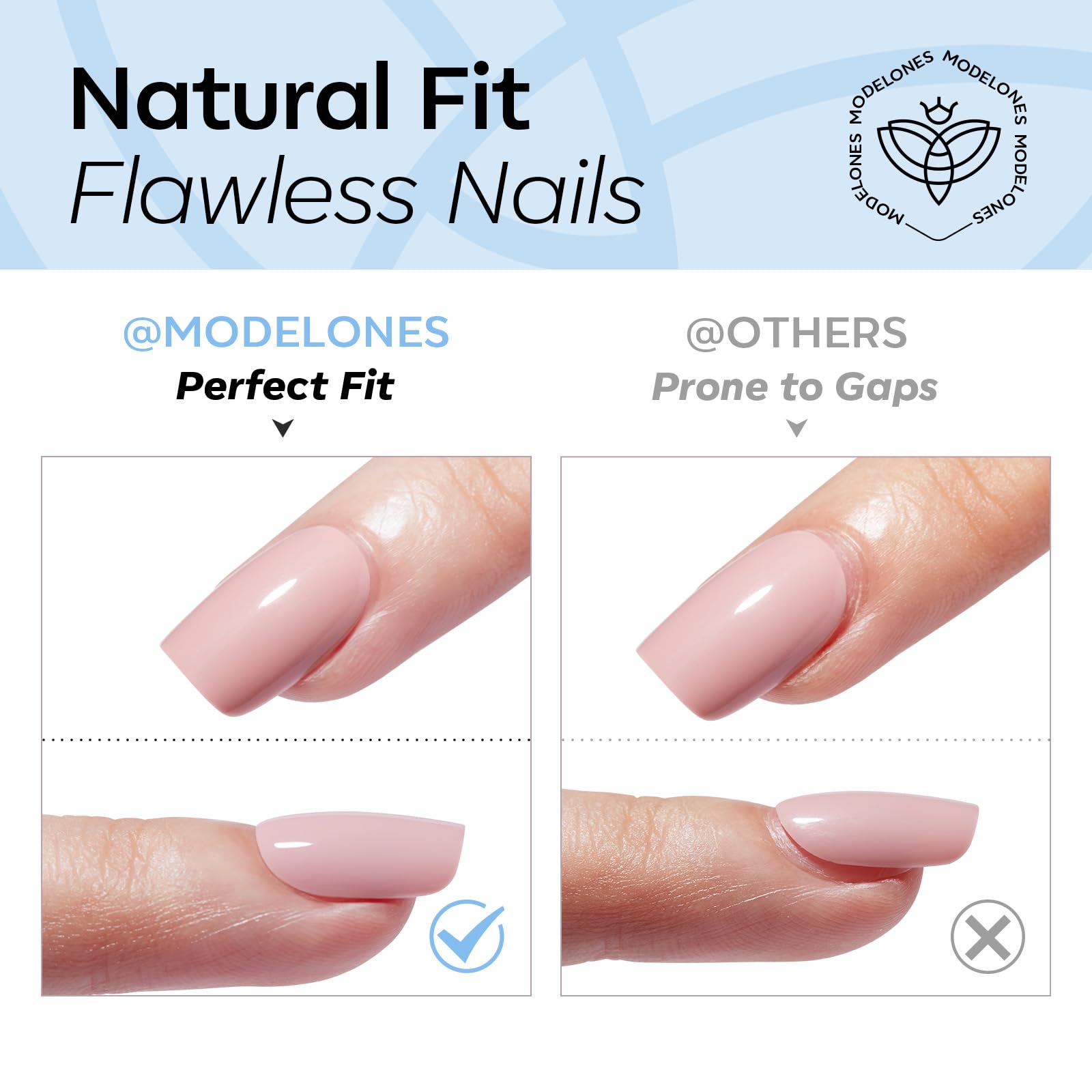 Modelones nail glue for durable adhesion