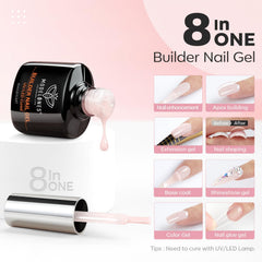 Modelones Builder Nail Gel nude cover focus for natural-length look and strong flex