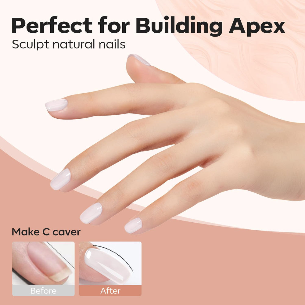 Modelones Builder Nail Gel length extension creating extended smooth edges