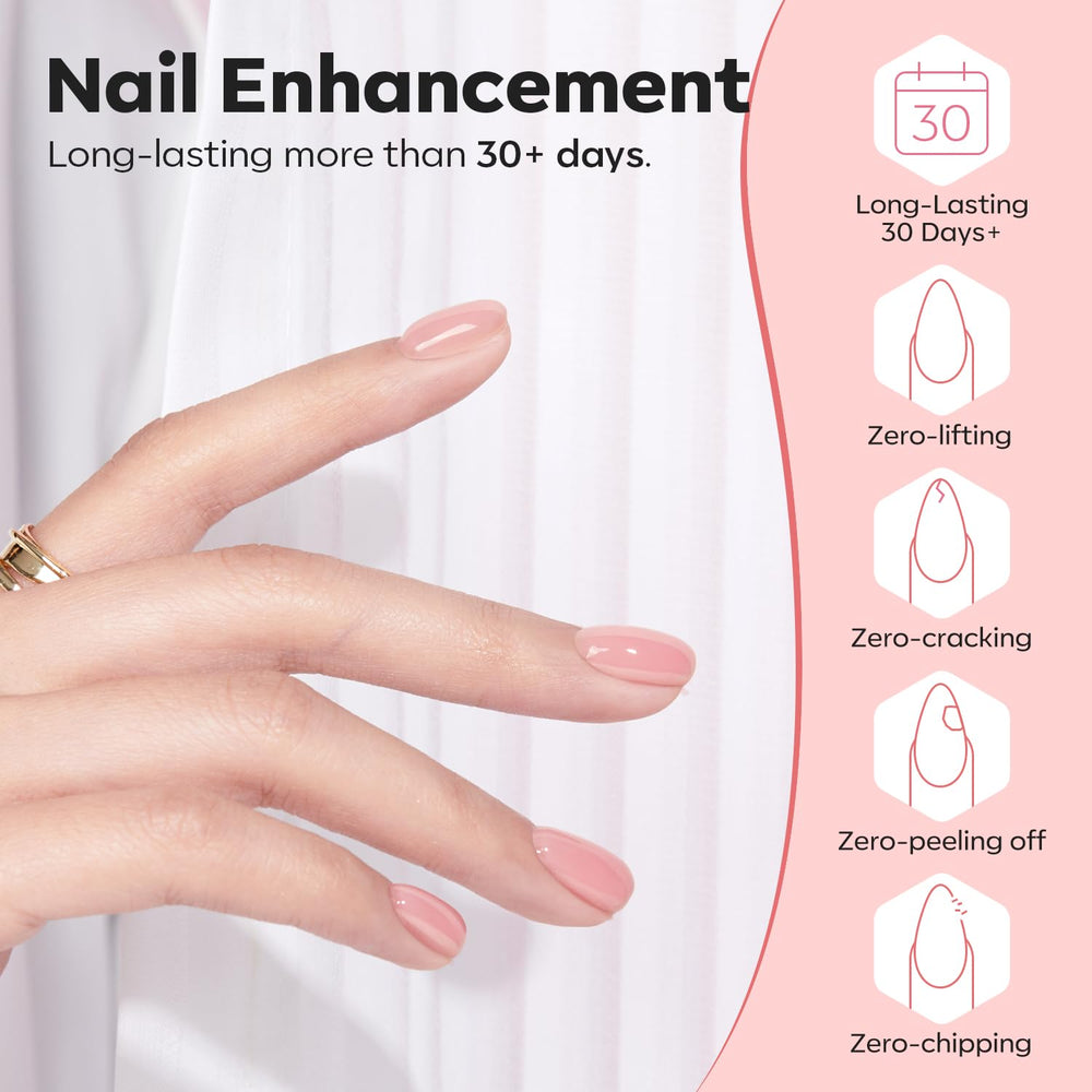 Modelones Builder Nail Gel nail art attachment example with gems.