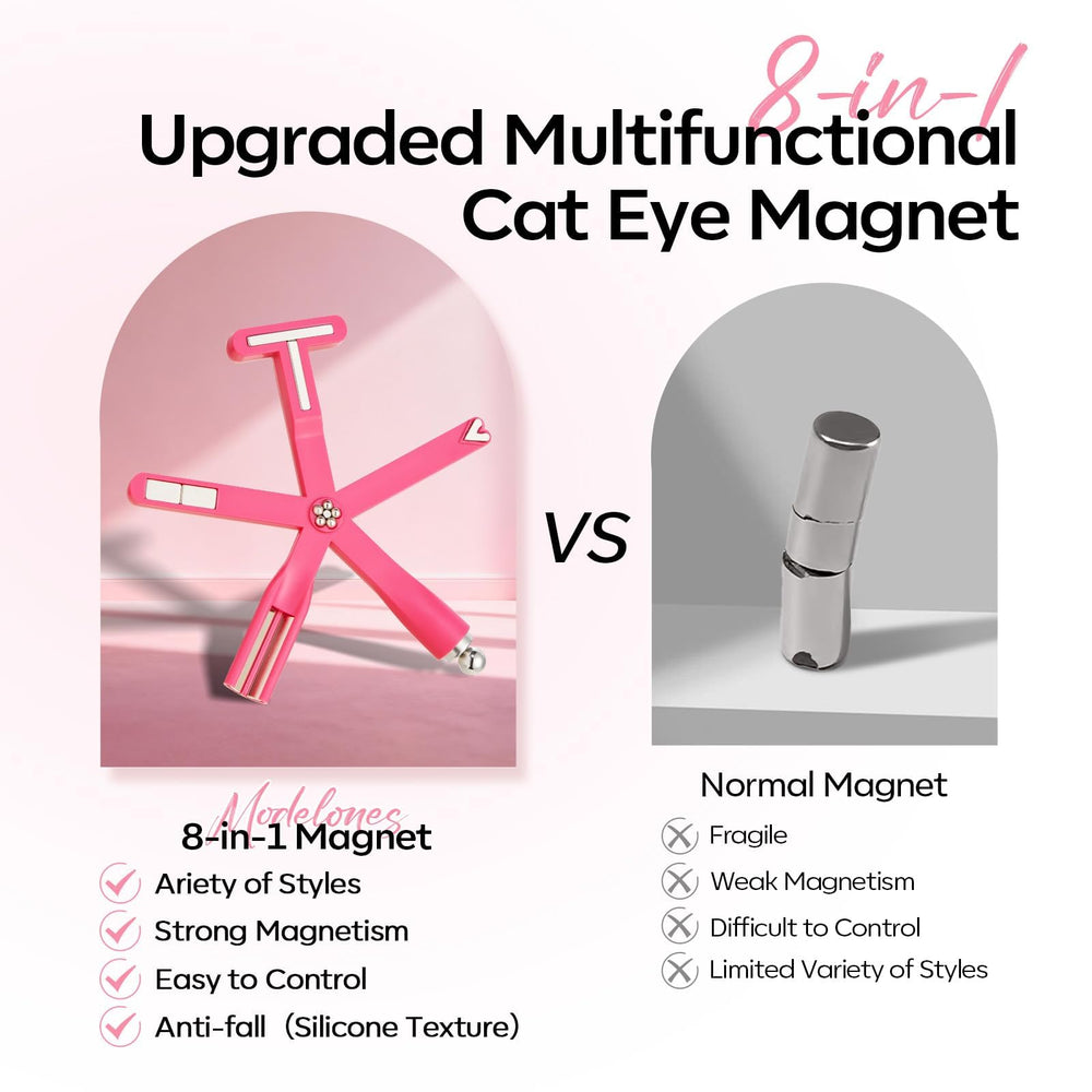 Modelones cat eye magnet four-leaf-clover offers whimsical floral designs.