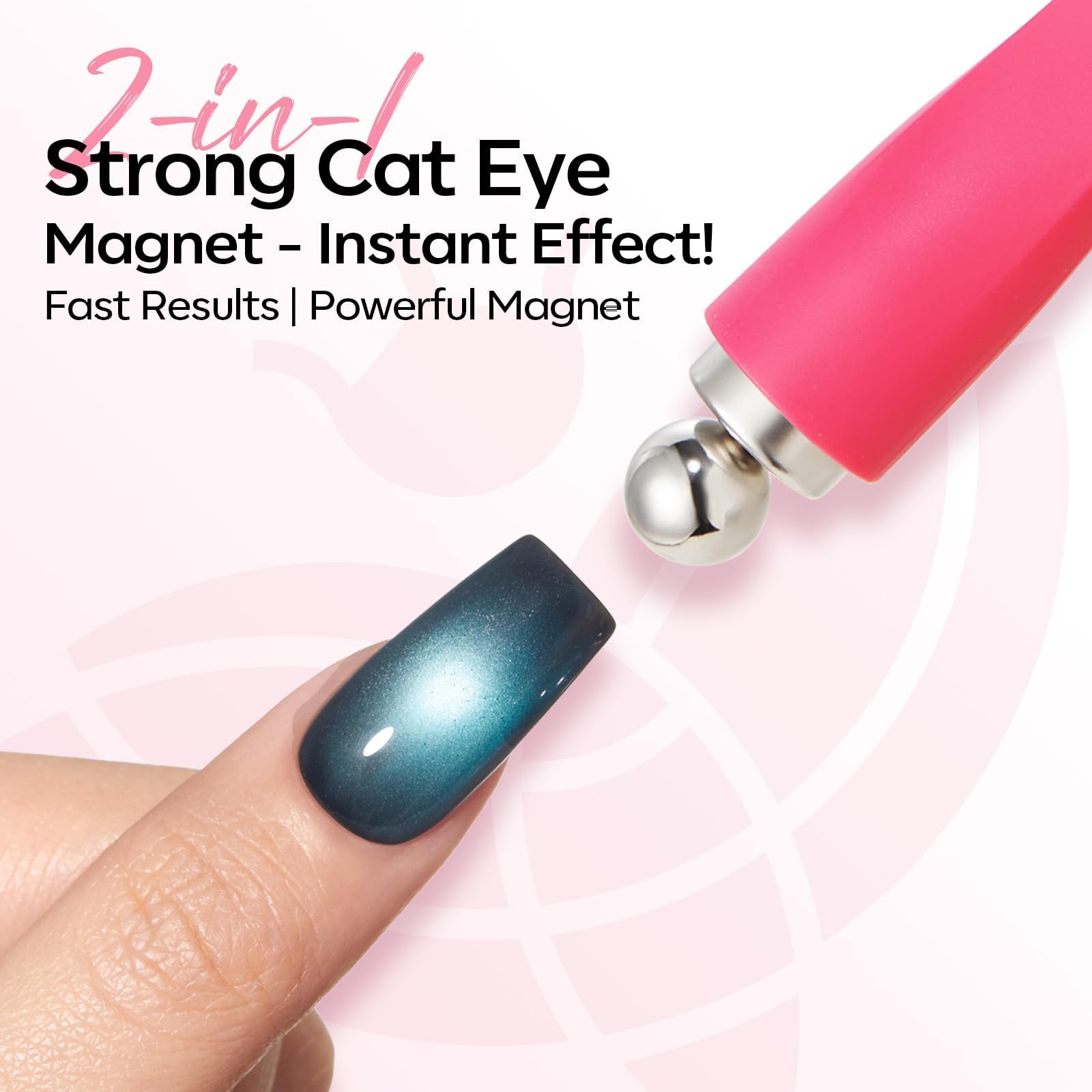 Modelones cat eye magnet hearts add playful romantic accents.