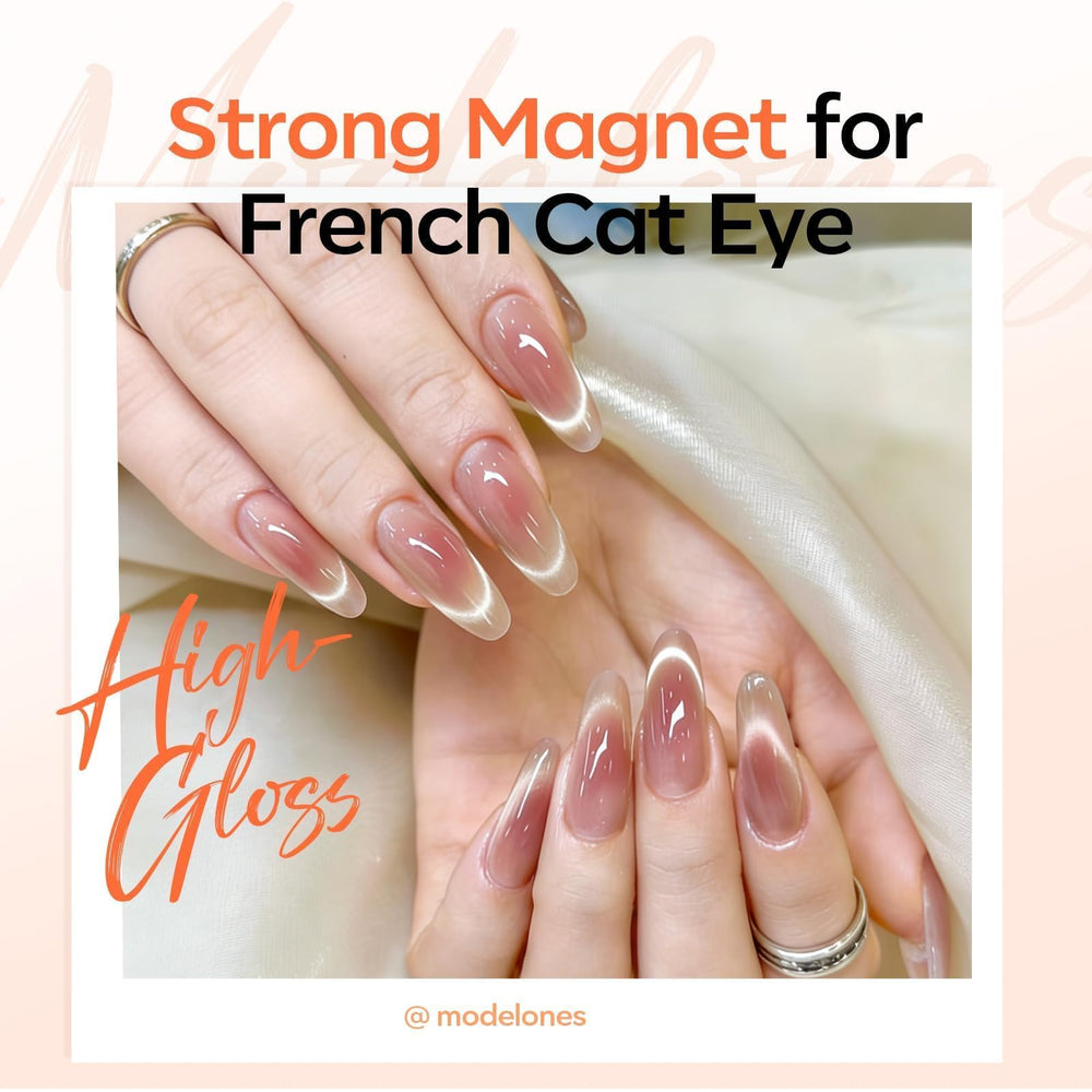 Modelones cat eye magnet hole yields galaxy-inspired effects on nails
