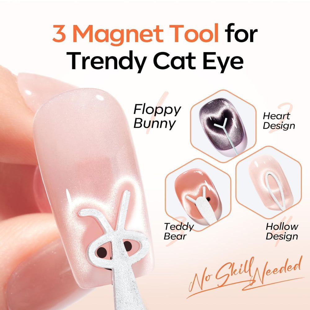 Modelones cat eye magnet scissor guides elegant nail art patterns