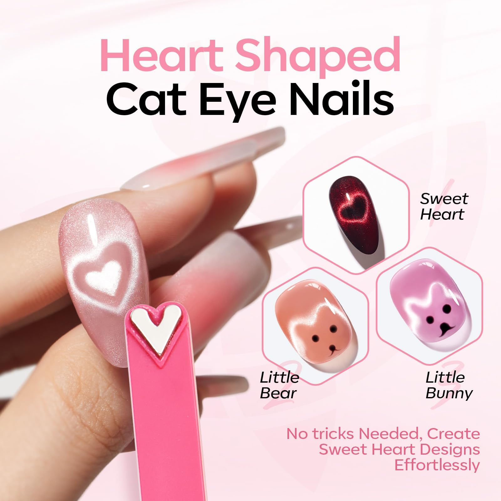 Modelones cat eye magnet wide band delivers bold, eye-catching nail art.