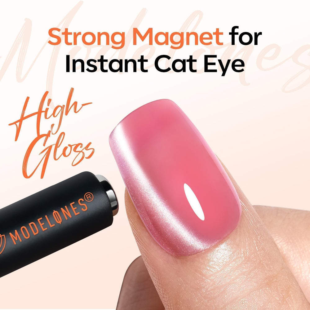 Modelones cat eye nail demonstration shows at-home salon-quality potential