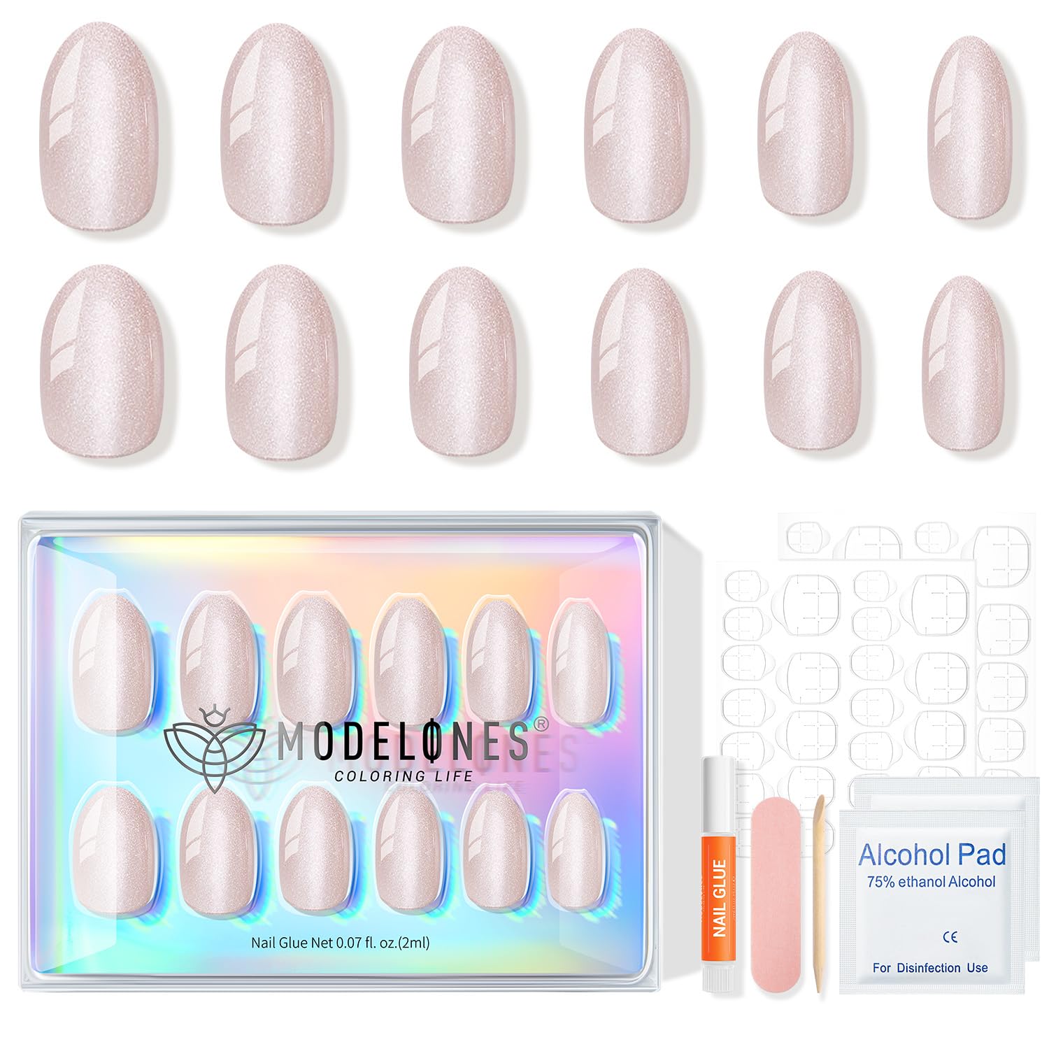 Modelones Cat Eye Press On Nails prep pads ensure clean, precise application