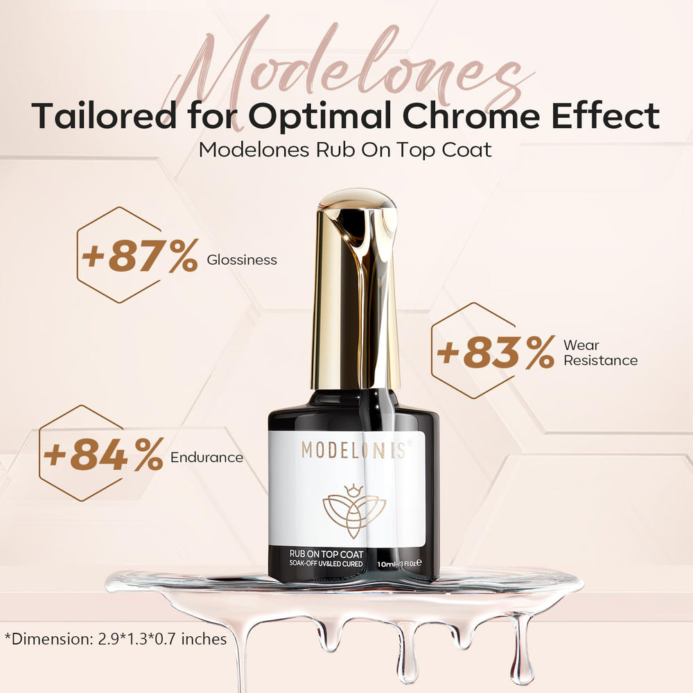 Modelones clear gel top coat protects nails and adds lasting shine