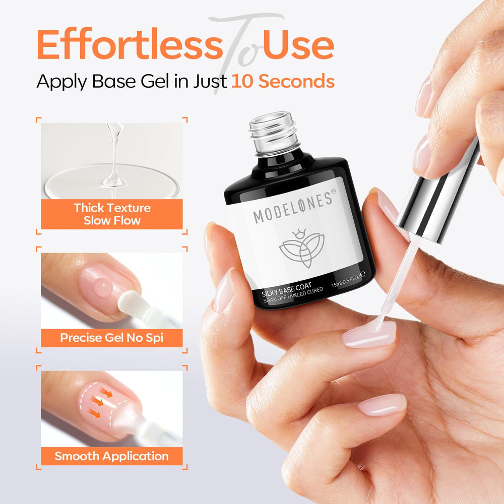 modelones clear top coat bottle for long-lasting shine and protection.