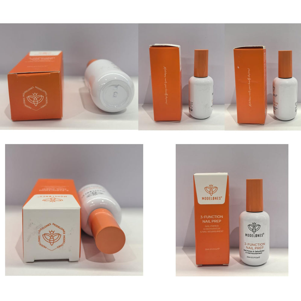 Modelones base coat works with gel, acrylic, and extension systems.