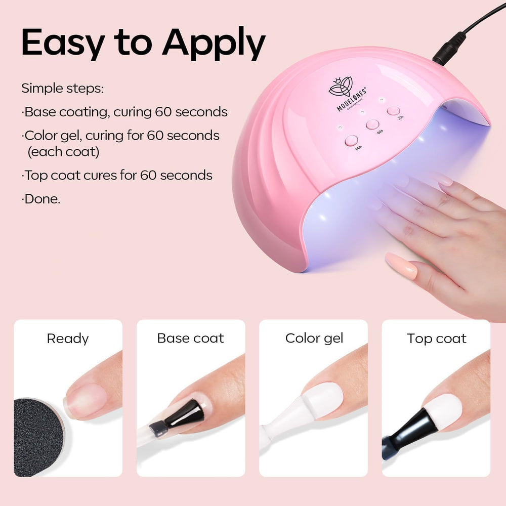 Modelones cruelty-free and 11-toxin-free formula for healthier nails.