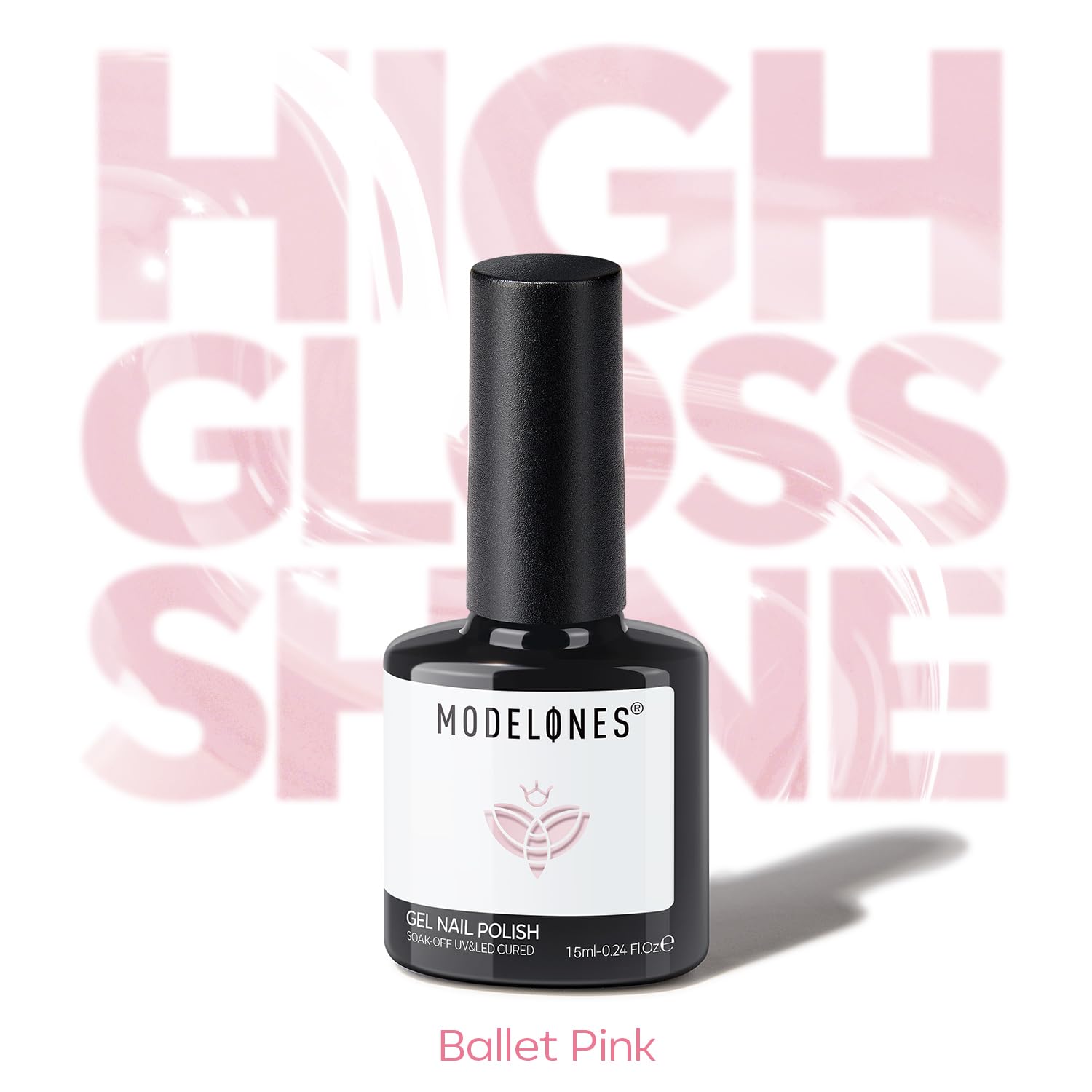 Modelones pink gel polish ideal for home DIY or salon.