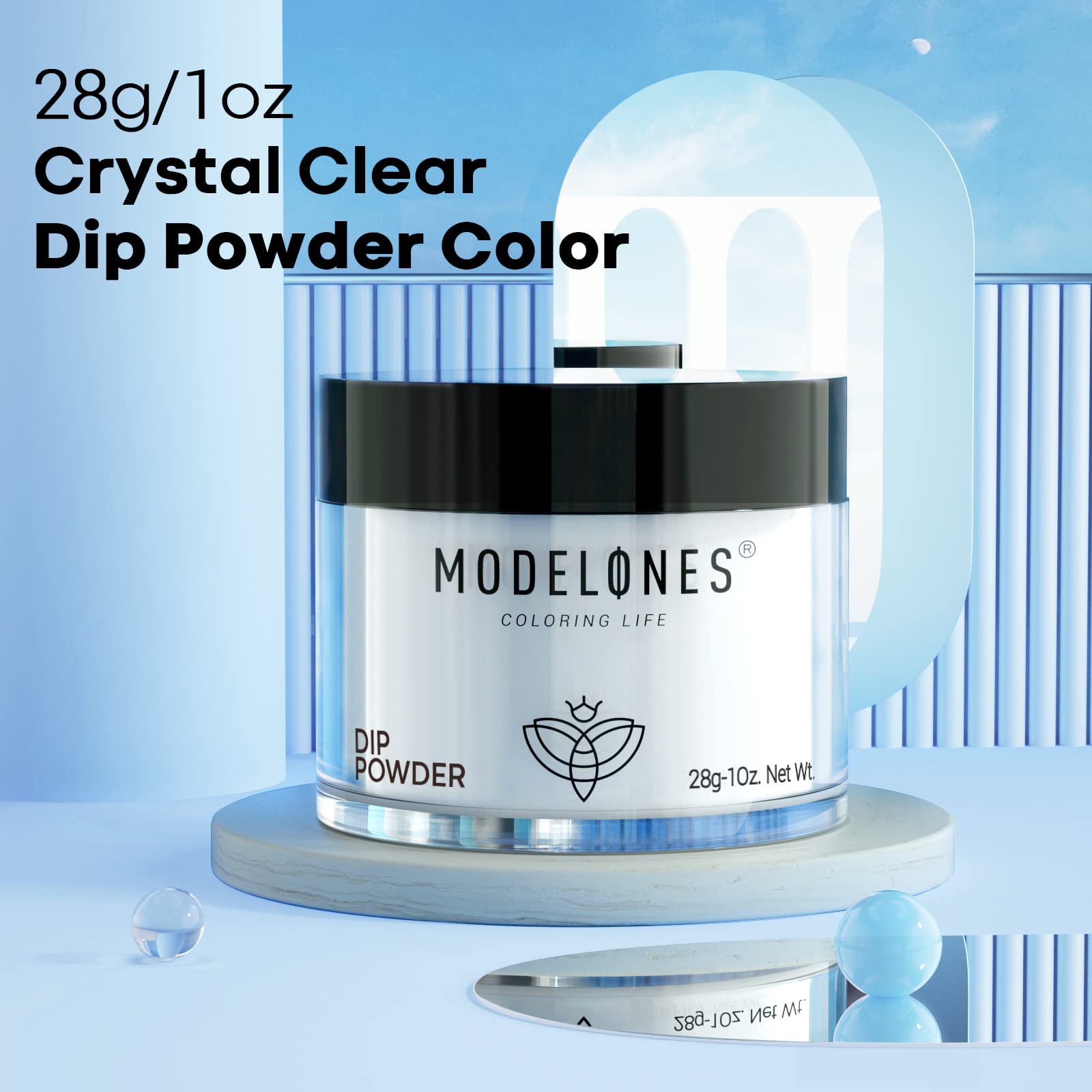 Modelones durable chip-resistant powder on nails during daily wear
