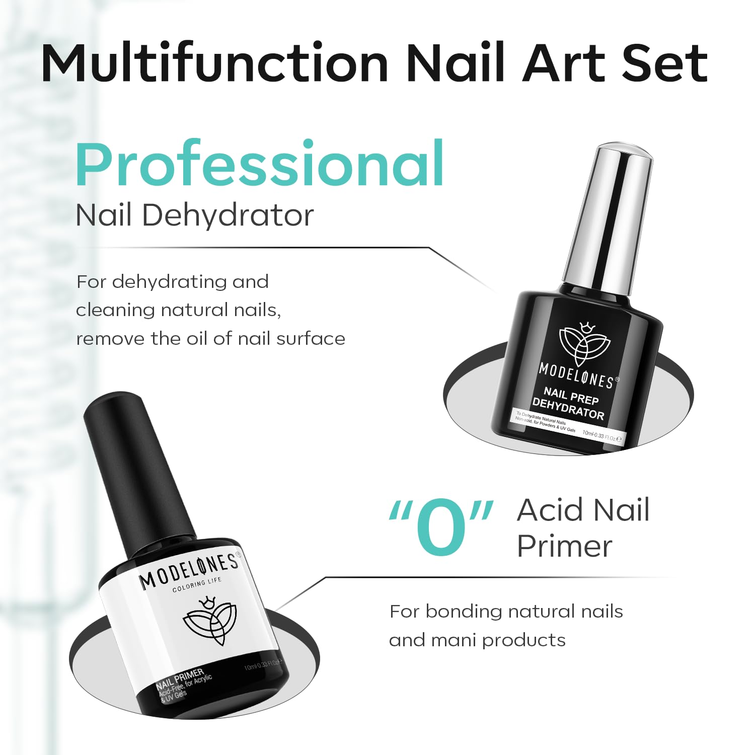 Modelones Gel Top Coat 10ml delivers a glossy, long-lasting finish.