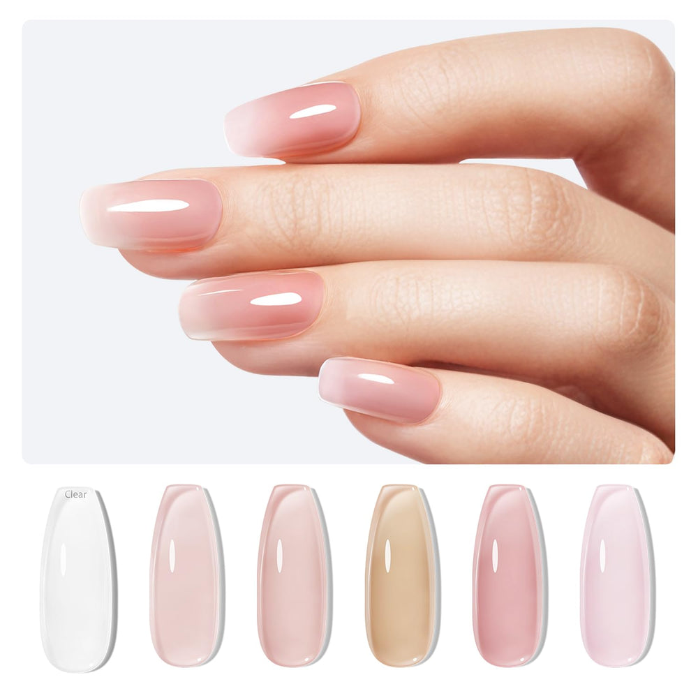 Modelones gift-packaging highlighting six-color rubber base gel set