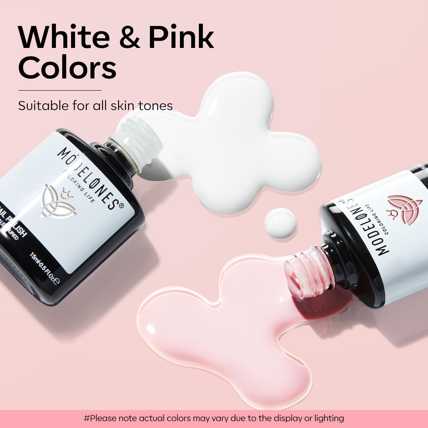Modelones polished gloss finish enhances natural nails with easy soak-off removal.