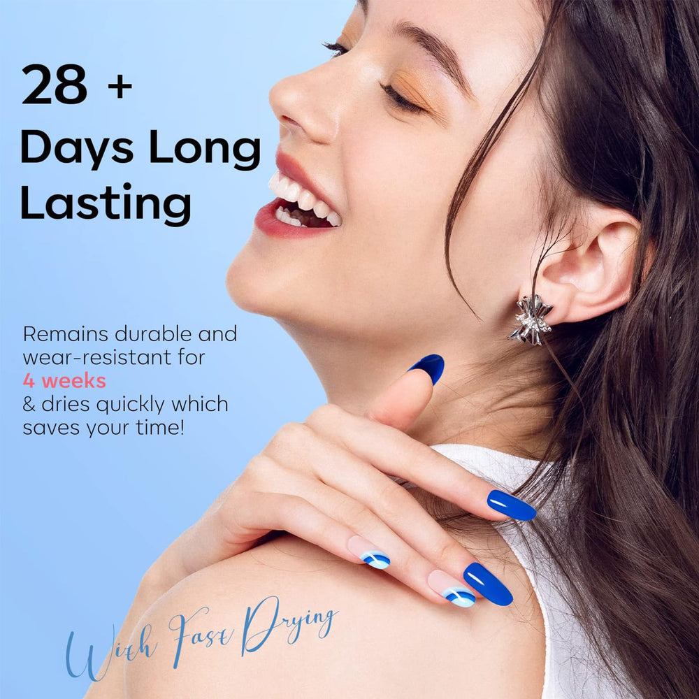 Modelones Klein Blue gel polish for modern, sophisticated nails