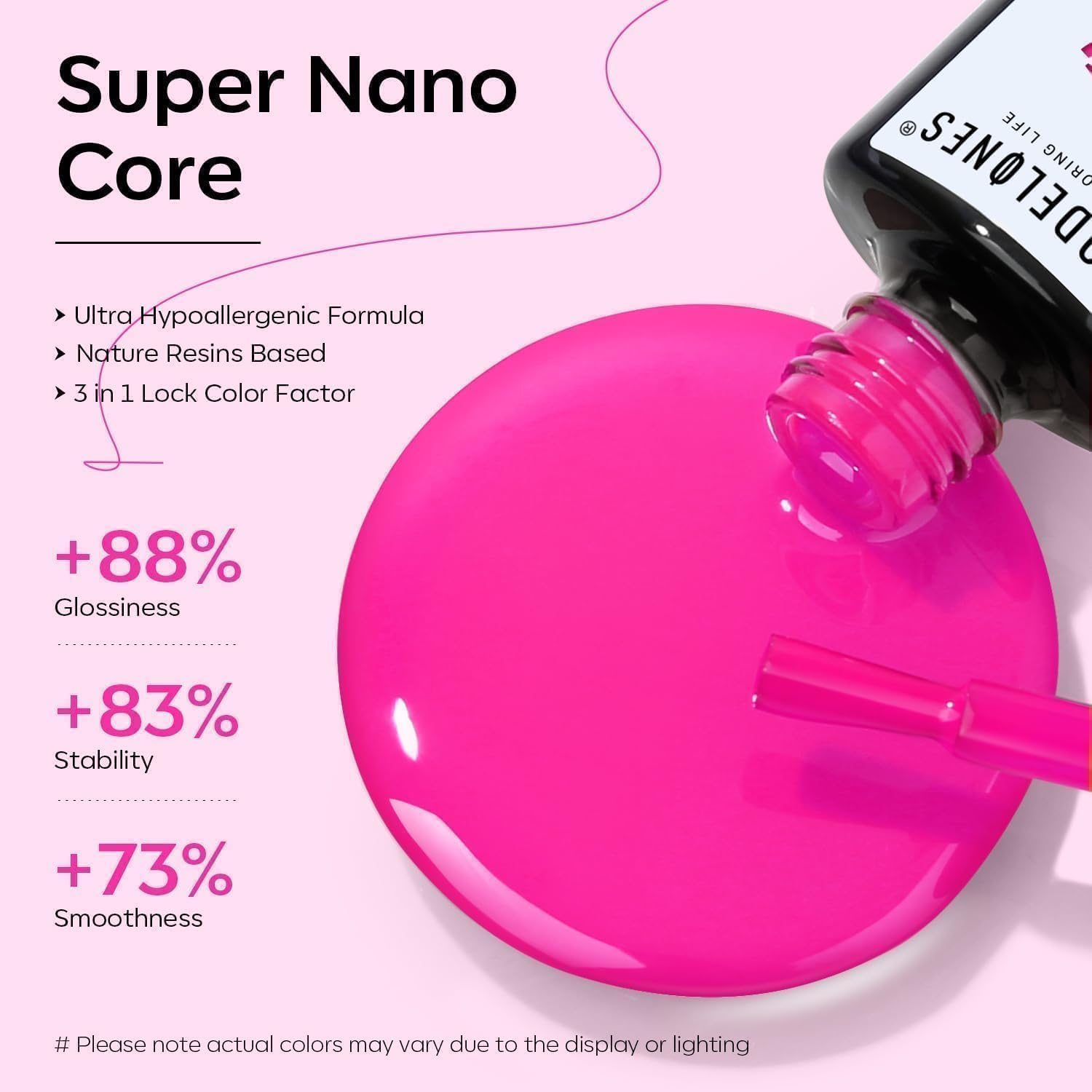Modelones LED light compatibility for fast at-home manicure sessions.