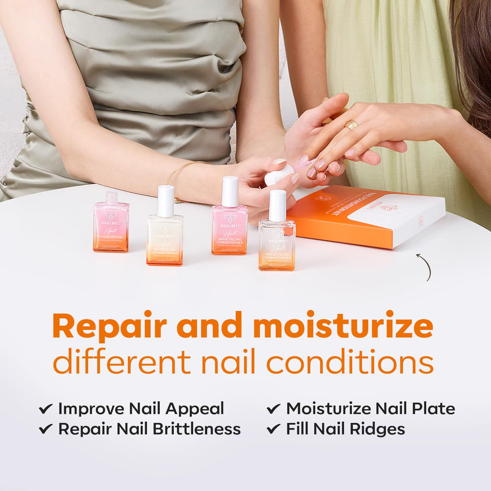 Modelones-long-lasting-clear-coat stays chip-free longer than typical polishes.