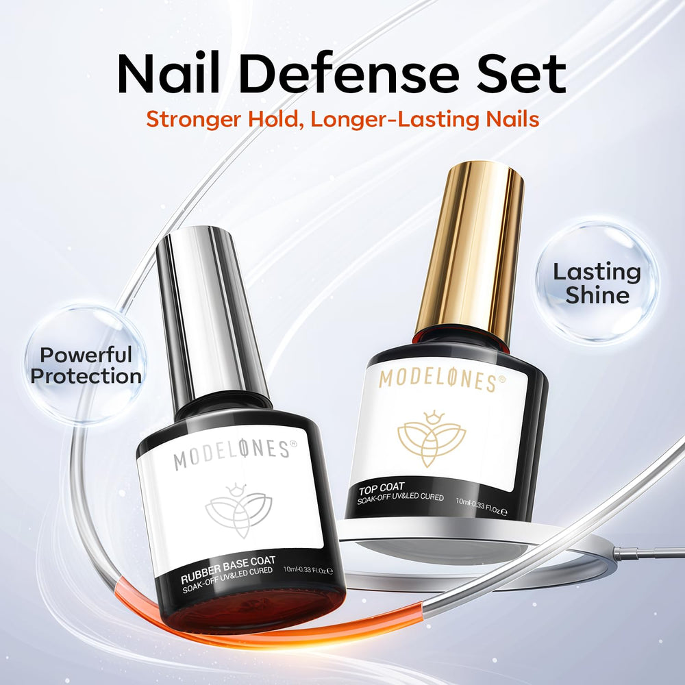 Modelones low-odor, non-toxic formula stays gentle on natural nails.