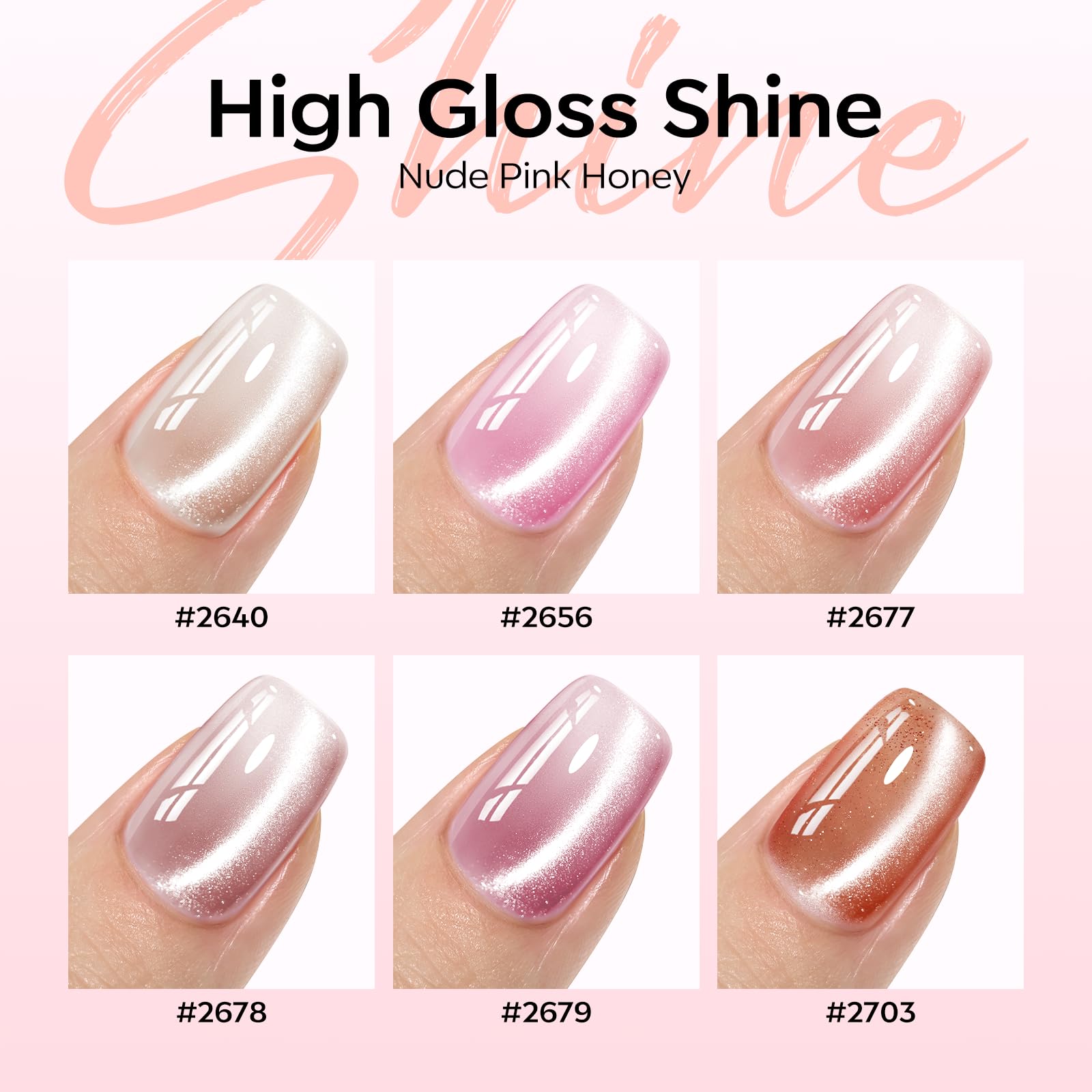 Modelones Magnetic cat-eye patterns swatch for versatile DIY nail art.