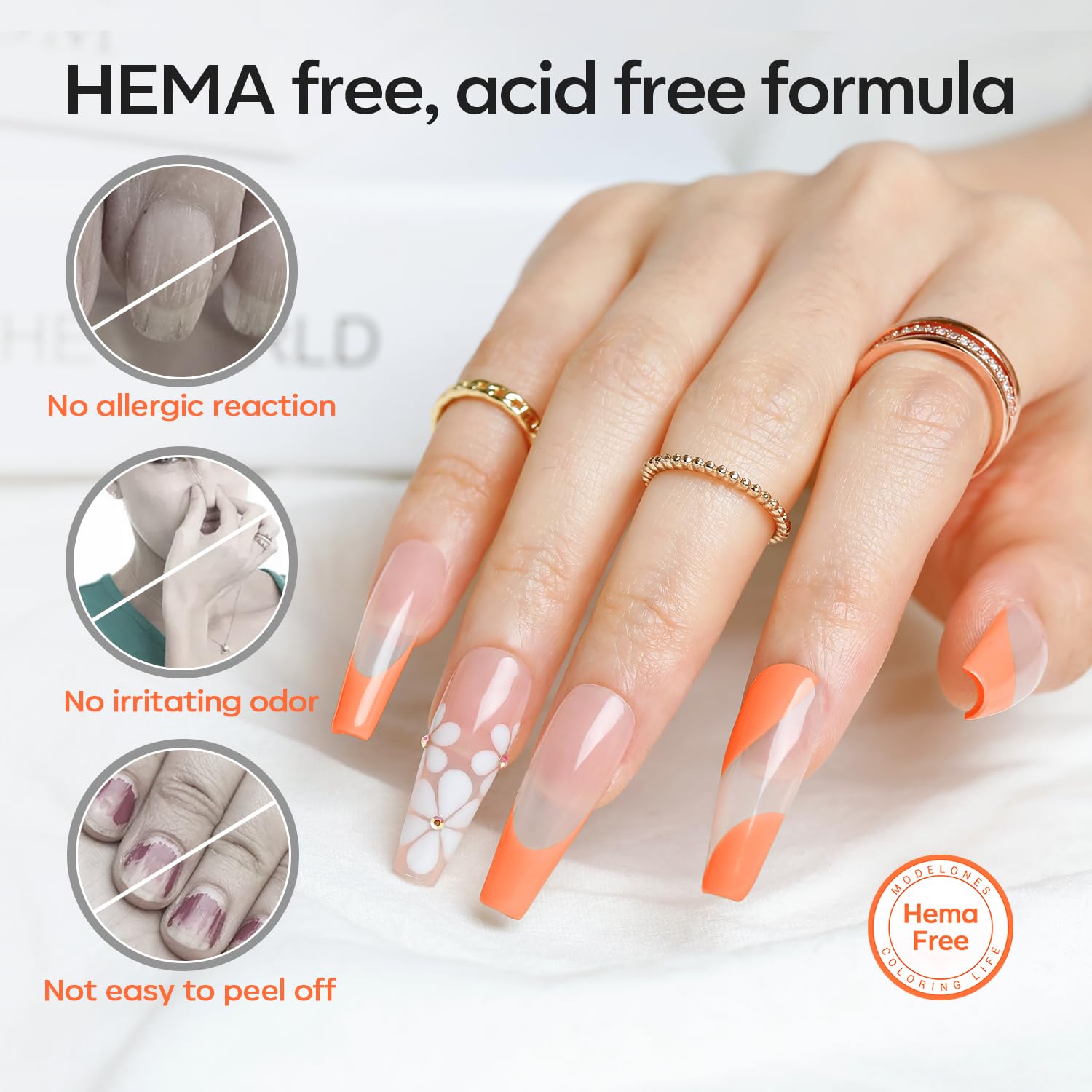 modelones Nail Dehydrator adhesion foundation helps reduce lifting risk.