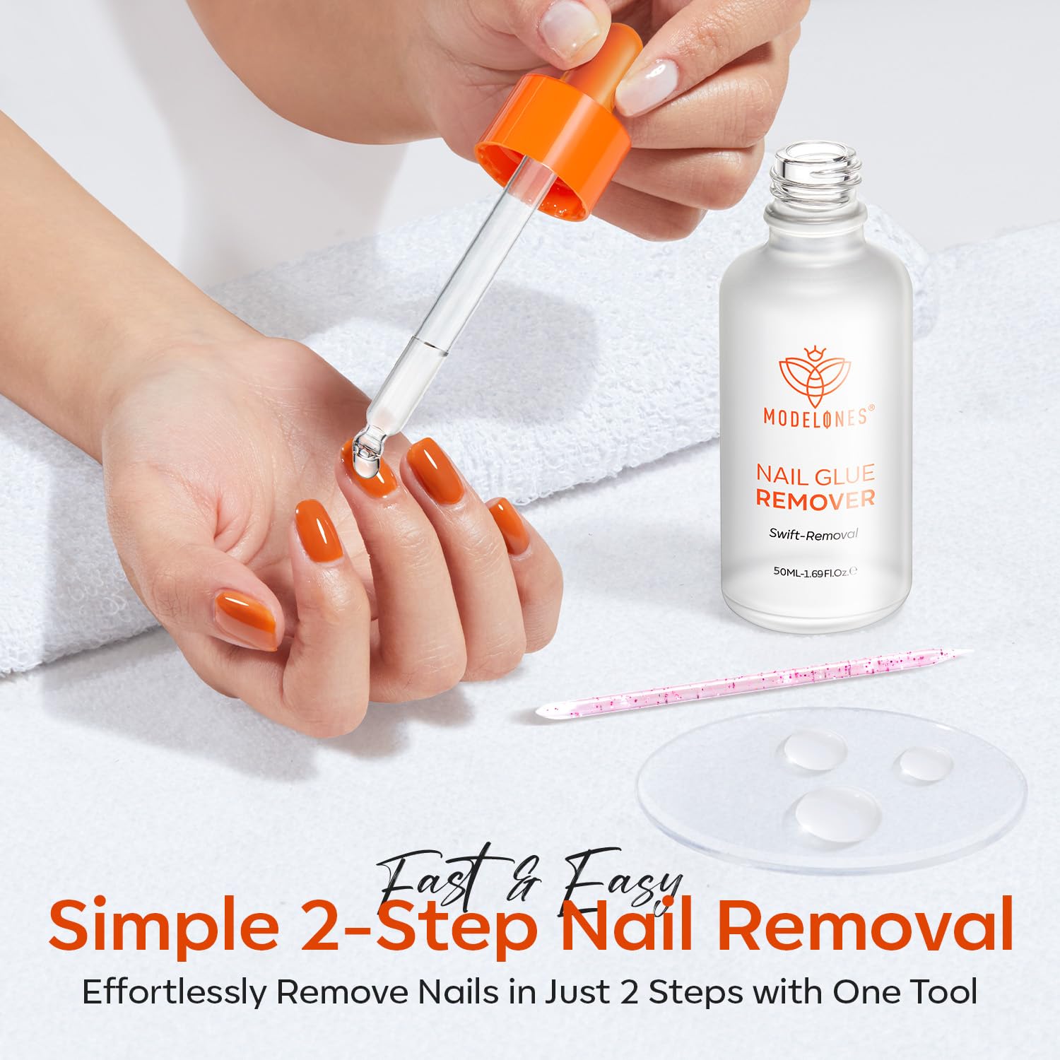 Modelones multipurpose remover for nail art glue and polish