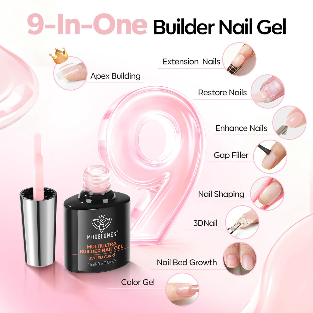Modelones nail repair and strengthening with a single bottle.