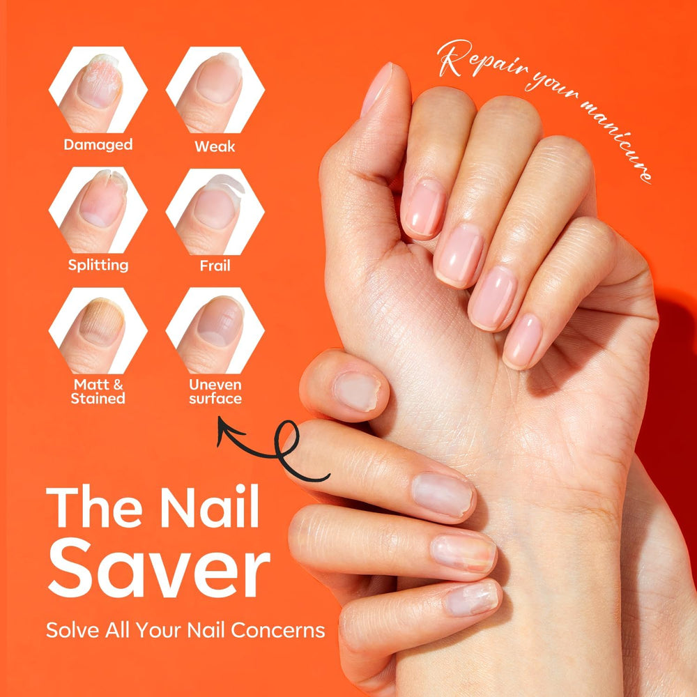 Modelones nails after application look stronger and healthier.